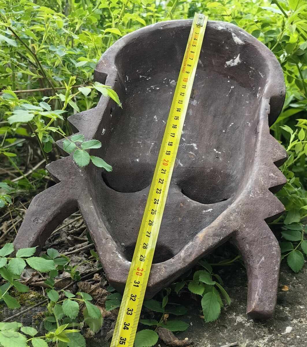 MASCĂ VECHE SCULPTURĂ FIGURINĂ MAYA ATECI INCAȘI INDIENI - 6