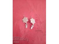 Antique earrings with pink stones