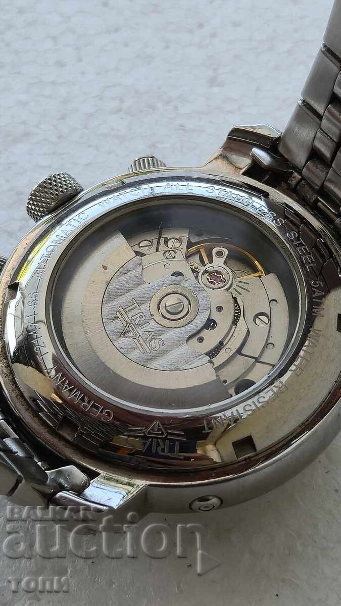 TRIAS CHRONOGRAPH AUTOMATIC GERMANY RARE WORKING NO WARRANTY - 6
