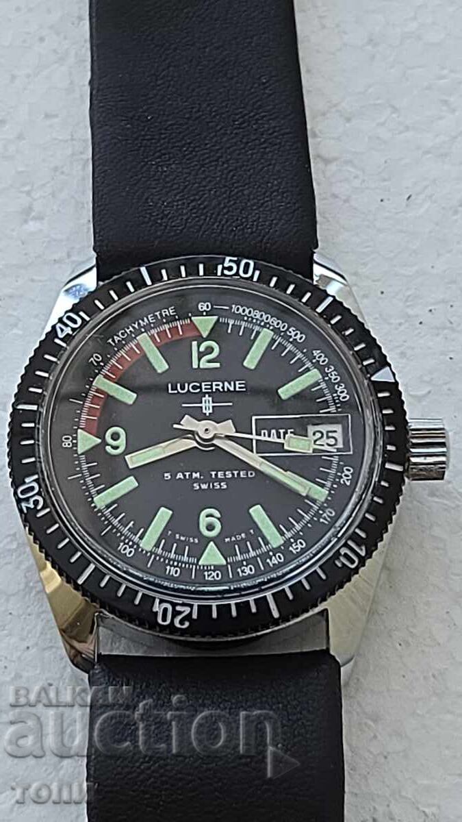 LUCERNE SWISS MADE DIVER WORKS NO WARRANTY BZC !!!!! with price € 0.01 | 0.02 BGN