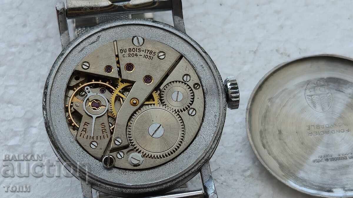 DU BOIS SWISS MADE MILITARY CAL204-1051. RARE WORKING BZC - 5