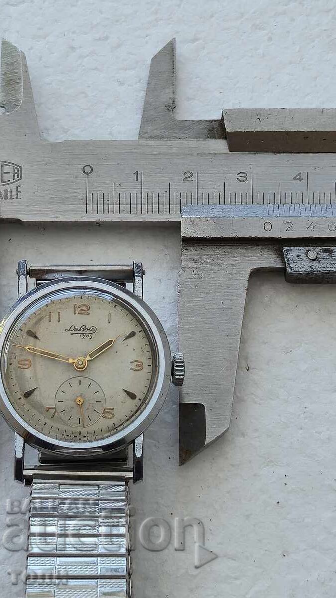 DU BOIS SWISS MADE MILITARY CAL204-1051. RARE WORKING BZC - 7