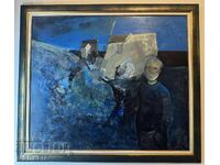 Stoil Mirchev - „La sfârșitul zilei” - ulei pe pânză - semnat - înrămat