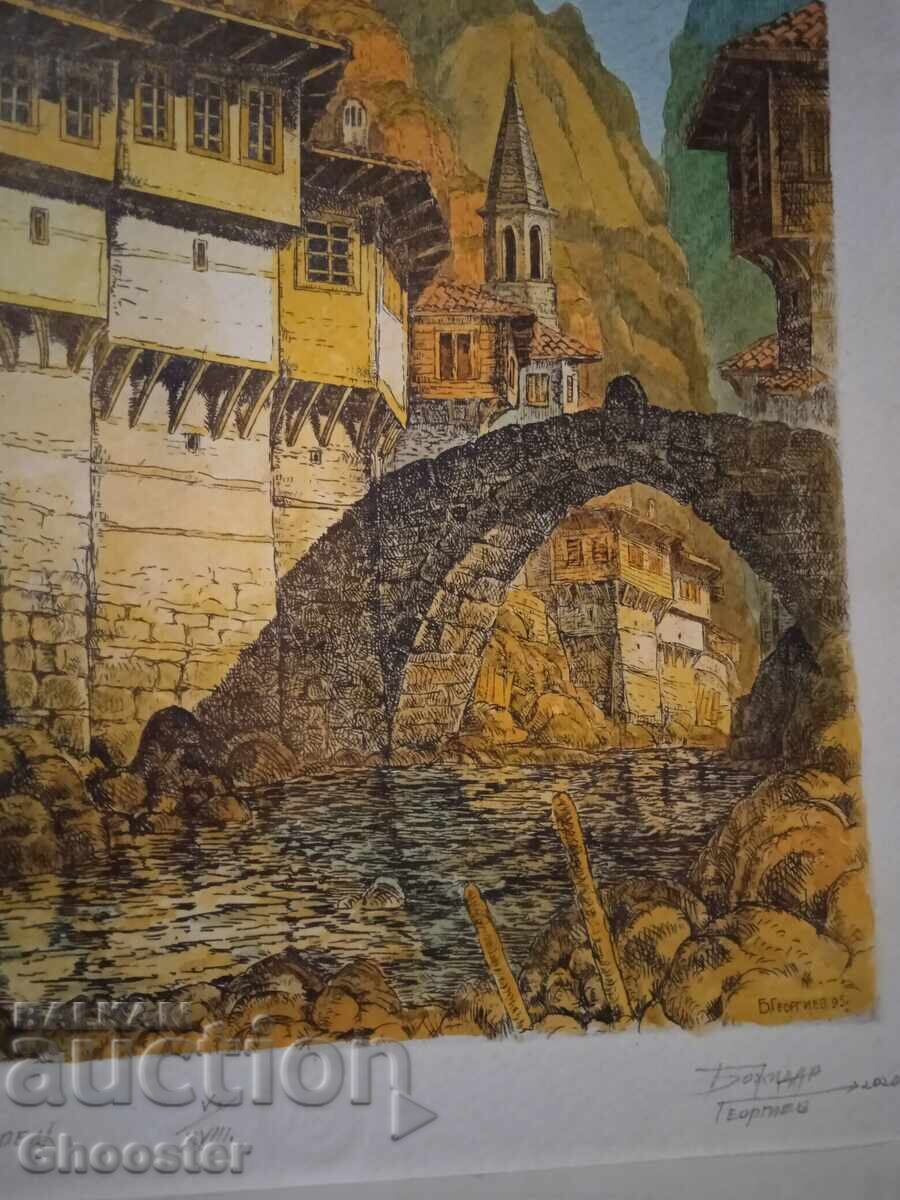 Πρωτότυπο έργο τέχνης (οξυγραφία/υδατογραφία) – Bozhidar Georgiev - 6