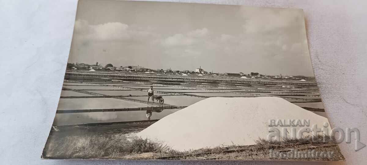 Postcard Pomorie Salt Pans 1960