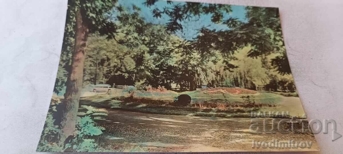 Postcard Popovo City Garden 1961