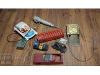 LOT OF OLD METAL TOYS FOR PARTS CAR, Moon rover, rocket