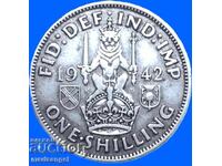 1 șiling 1942 Marea Britanie George V ARGINT