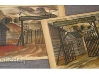 2 pcs sketch designs film joint-stock company Vulcan