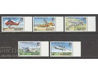 Guernsey 1985 - 50 de ani de transport aerian, serie completă, neștampilată