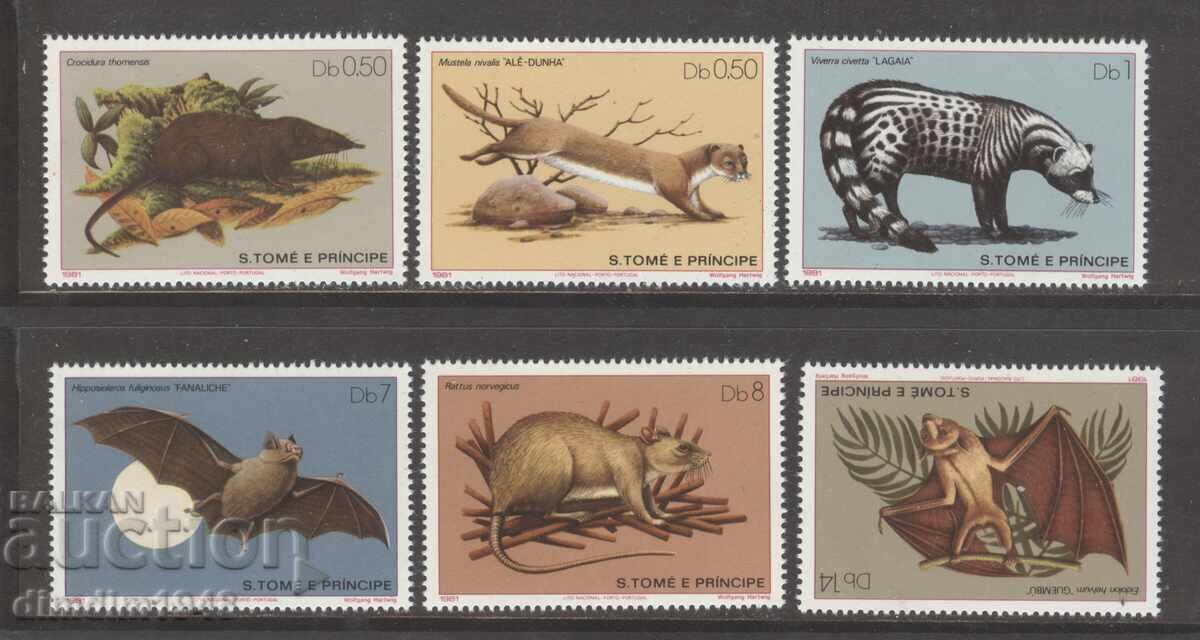 Sao Tome 1981 - Faună, serie completă, neștampilată