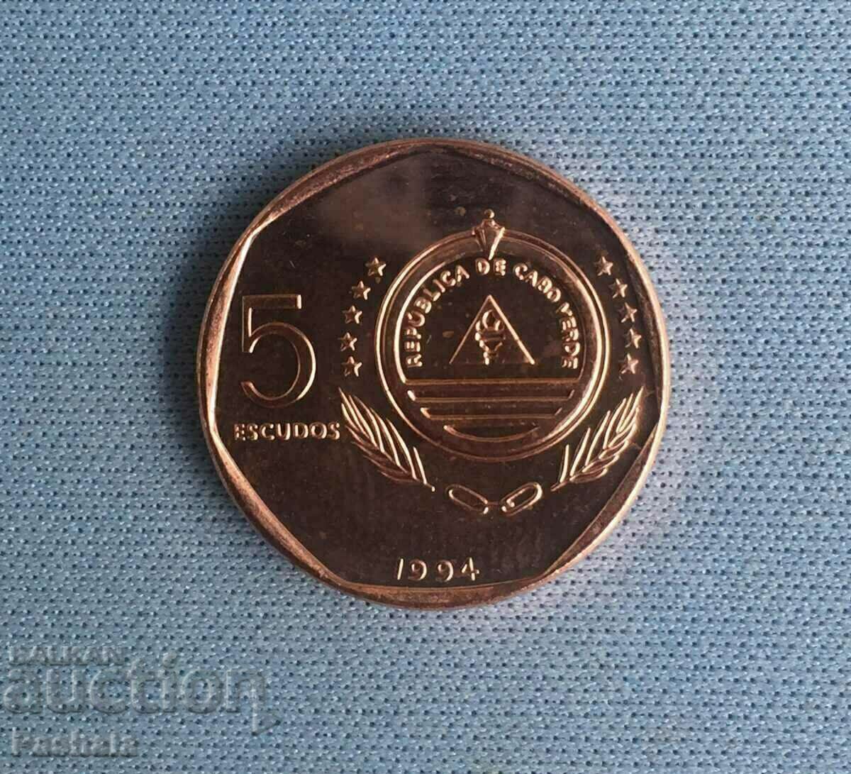 Кабо Верде 5 ескудо 1994 г.