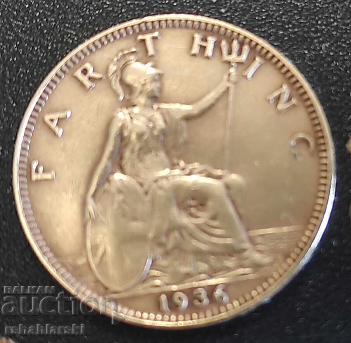 Monedă Marea Britanie 1 farthing, 1936