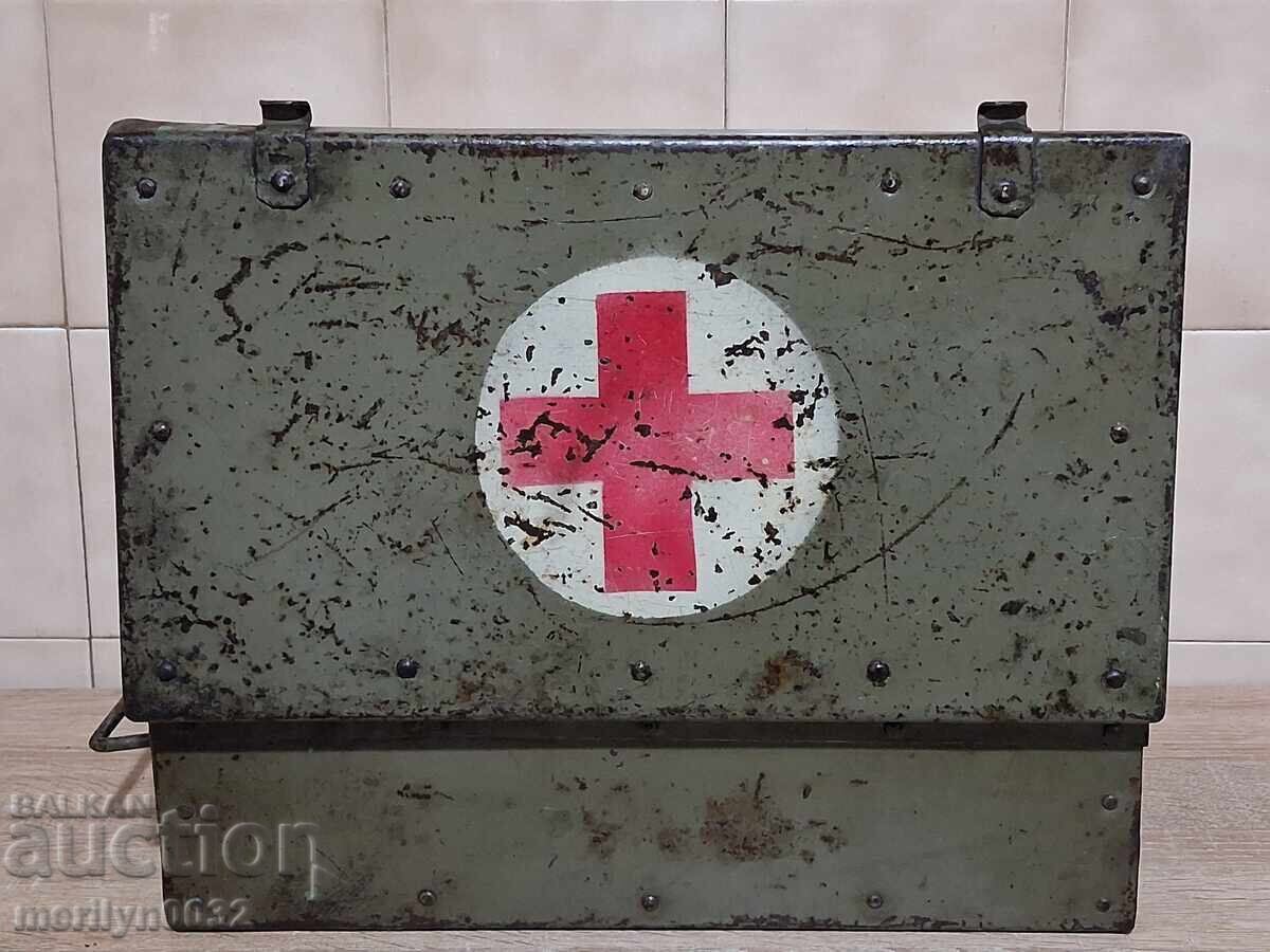 Livrarea Cutie metalică trusă medicală Primul și Al Doilea Război Mondial Wehrmacht WW1 WW2 RRR