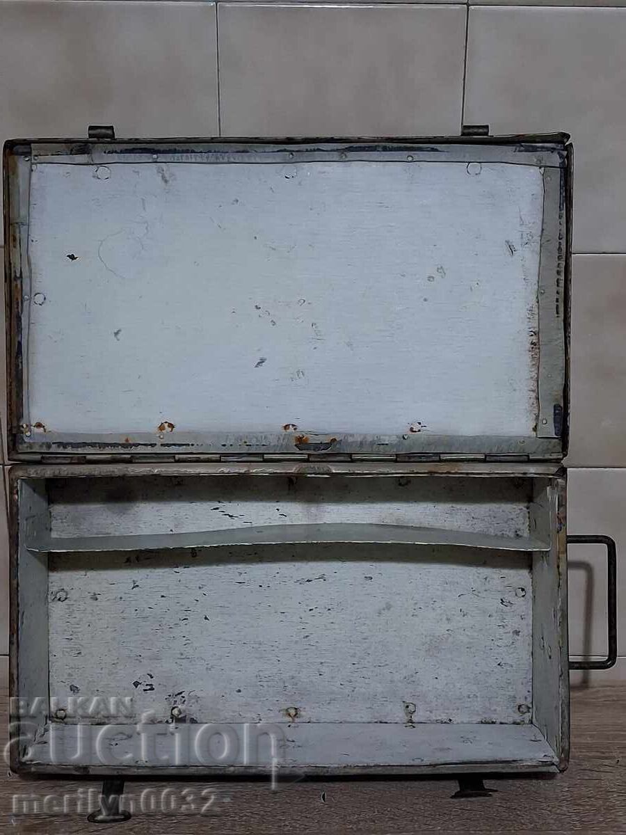 Cutie metalică trusă medicală Primul și Al Doilea Război Mondial Wehrmacht WW1 WW2 RRR - 6