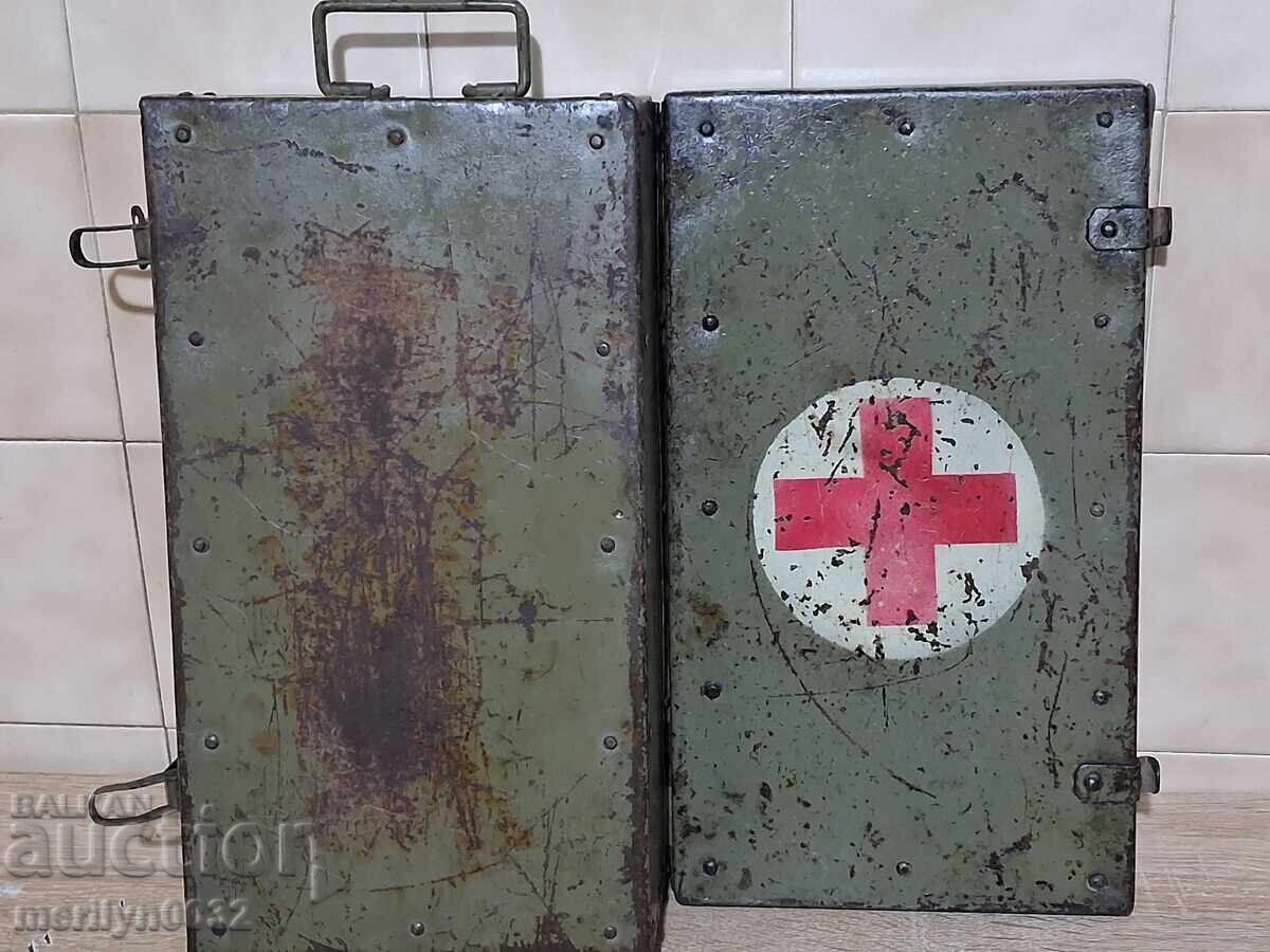 Cutie metalică trusă medicală Primul și Al Doilea Război Mondial Wehrmacht WW1 WW2 RRR - 7