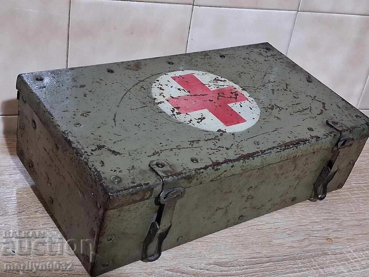 Cutie metalică trusă medicală Primul și Al Doilea Război Mondial Wehrmacht WW1 WW2 RRR