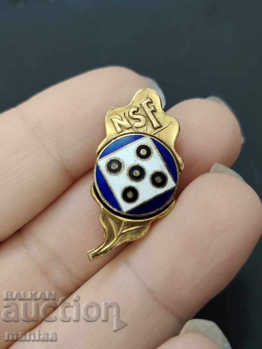 Στρατιωτική ασημένια κονκάρδα με επιχρύσωση και σμάλτο Στρατιωτική ασημένια κονκάρδα με επιχρύσωση και σμάλτο