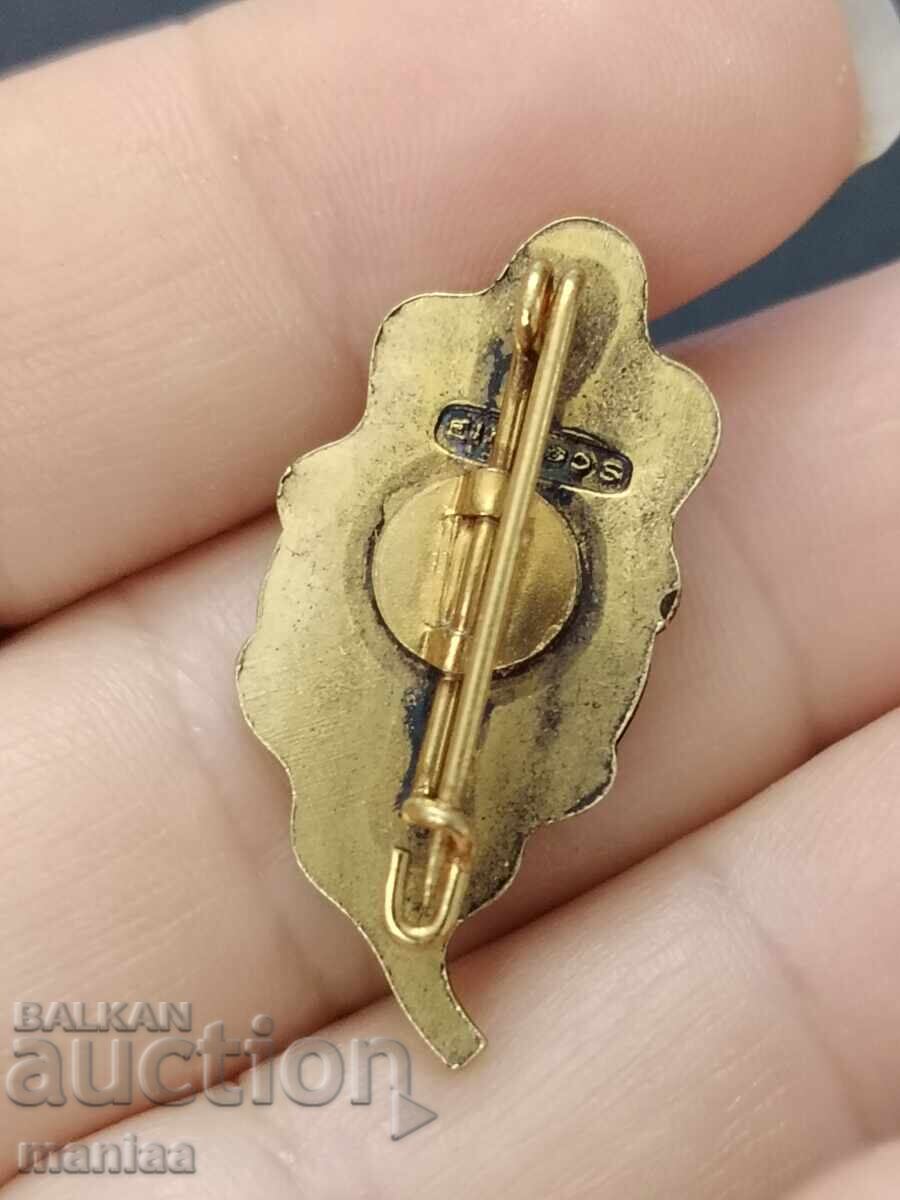 Στρατιωτική ασημένια κονκάρδα με επιχρύσωση και σμάλτο με τιμή € 25.00 | 48.90 BGN