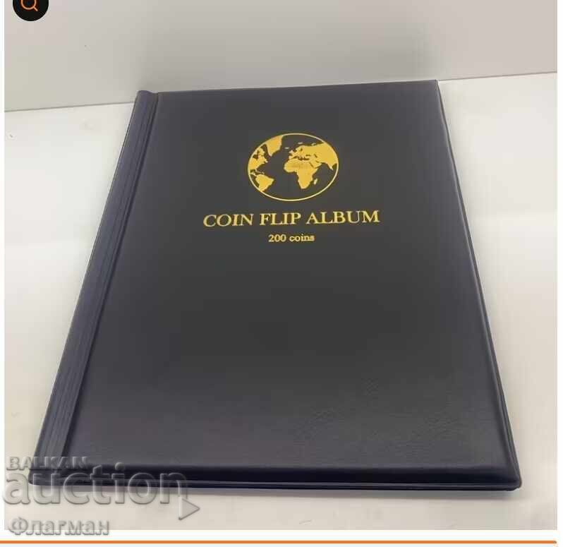 Clasor-Album pentru 200 de monede în cartonașe /c
