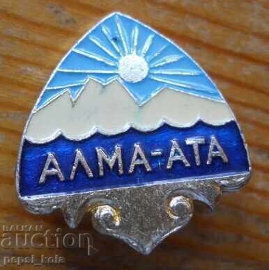 Insignă "Alma-Ata" URSS, Kazahstan Insignă "Alma-Ata" URSS, Kazahstan