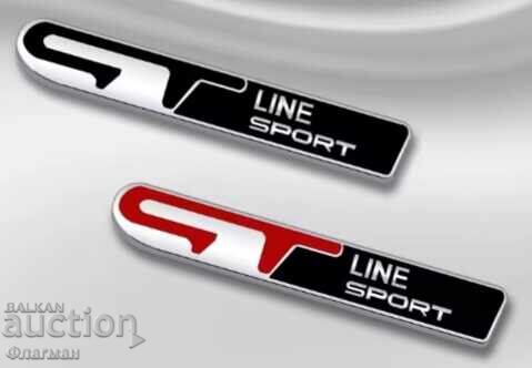 Embleme noi ”GT line sport” - 100 mm./17 mm