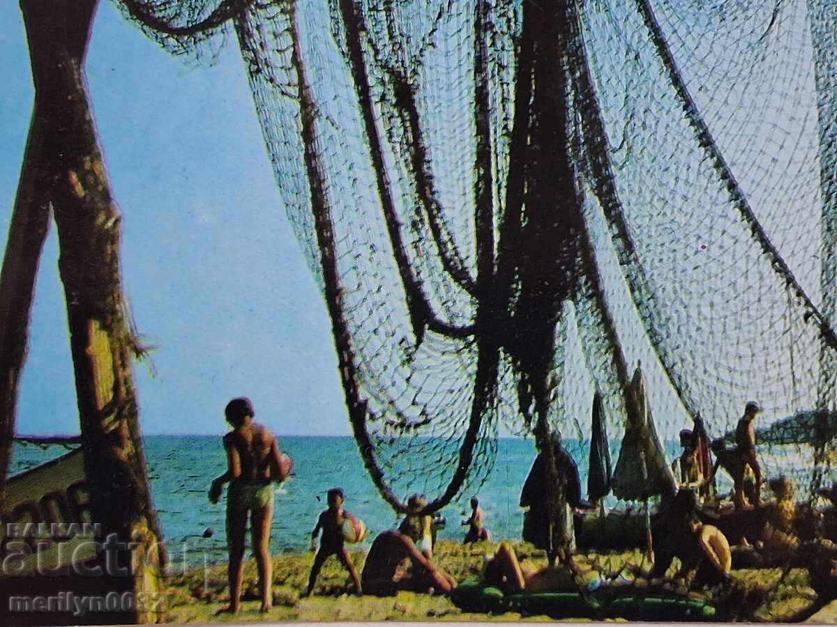 Аукцион Снимка пощенска картичка Варна 1974г  плажът Кабакум