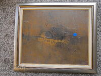 Abstraction by Ts. Kazandzhiev, oil on canvas