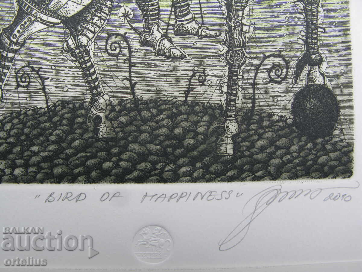 Delivery of 3) Oleh Denysenko signed etching engraving graphics drypoint