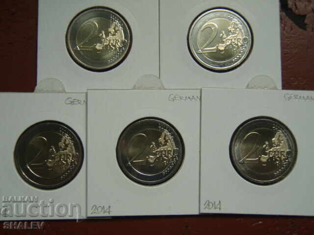 2 Euro 2014 Germany "Nethersachs" A,D,F,G,J /Германия 2 евро - 5