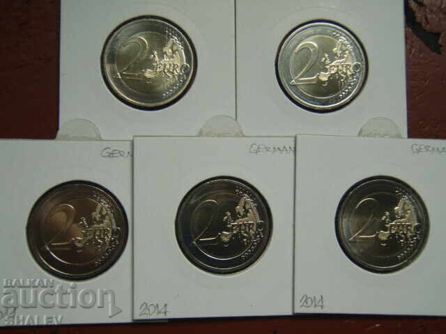 2 Euro 2014 Germany "Nethersachs" A,D,F,G,J /Германия 2 евро - 6