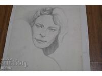Desen vechi de maestru, portret chip de femeie