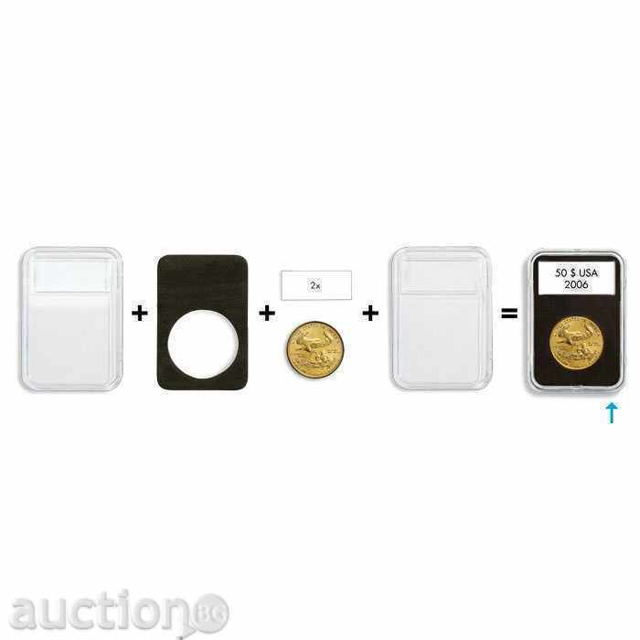 Capsule pentru monede Quickslab de la Leuchtturm - 5 bucăți (999)