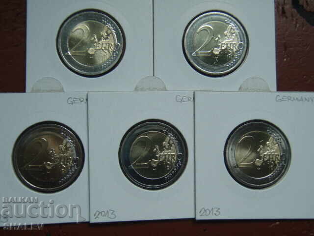 2 Euro 2013 Germania "Baden-Wurt" A,D,F,G,J /Germaniya/ 2 euro - 6