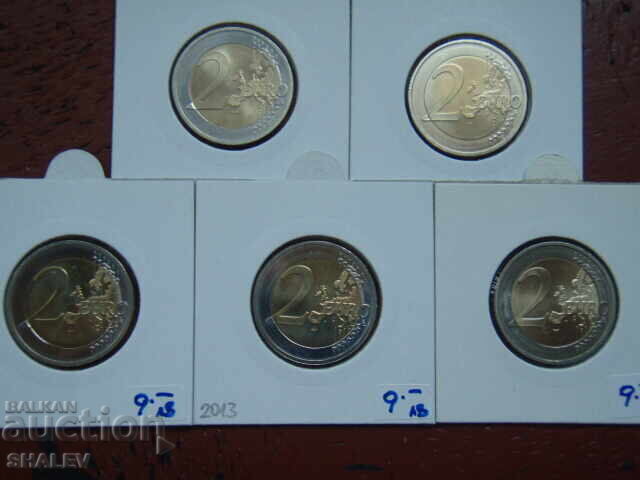 2 Euro 2013 Germany A, D, F, G, J "Elysee Treaty" - 2 euro - 5