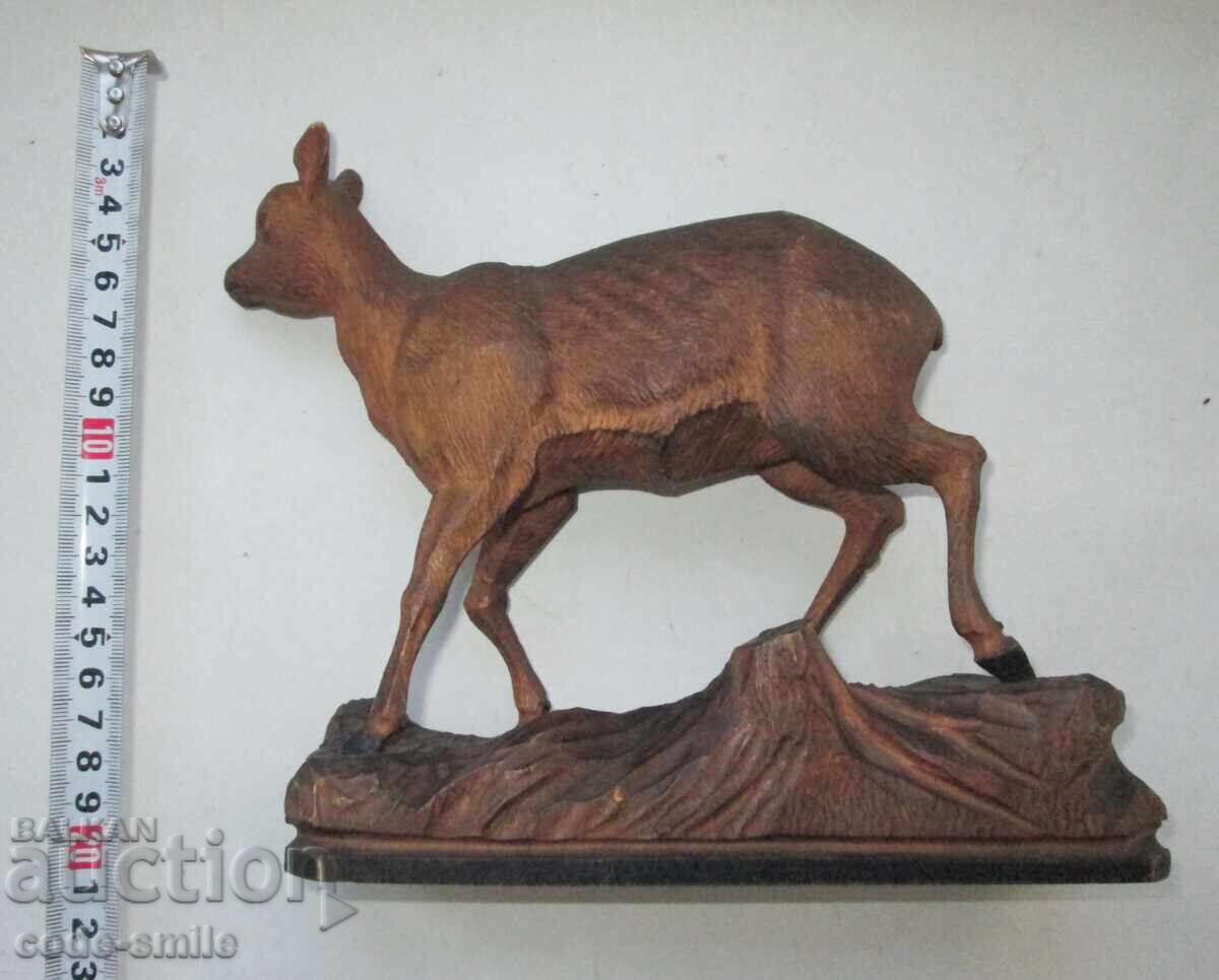 Licitație Figurină veche statuetă din lemn sculptură Regatul Bulgariei