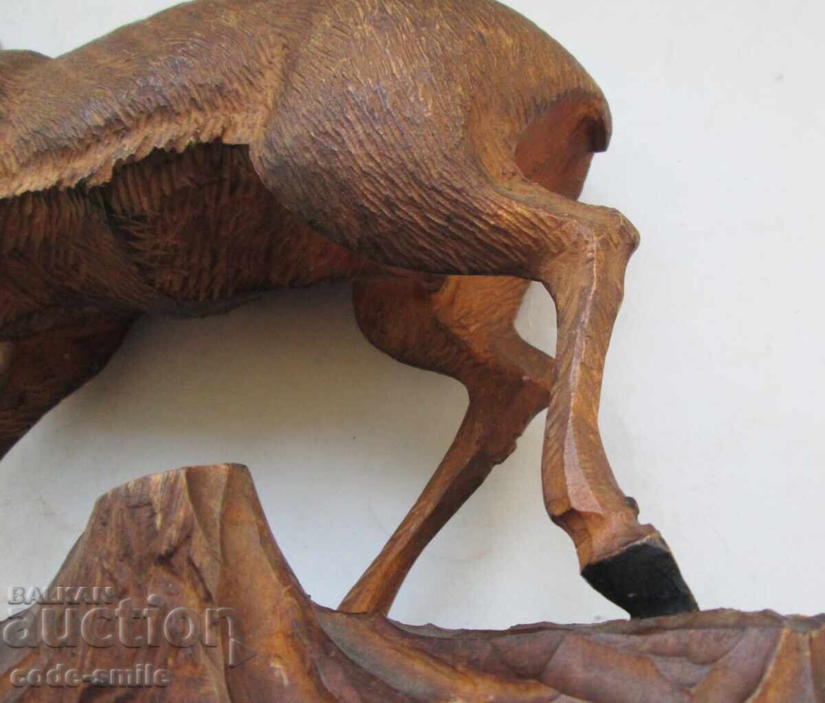 Figurină veche statuetă din lemn sculptură Regatul Bulgariei - 7