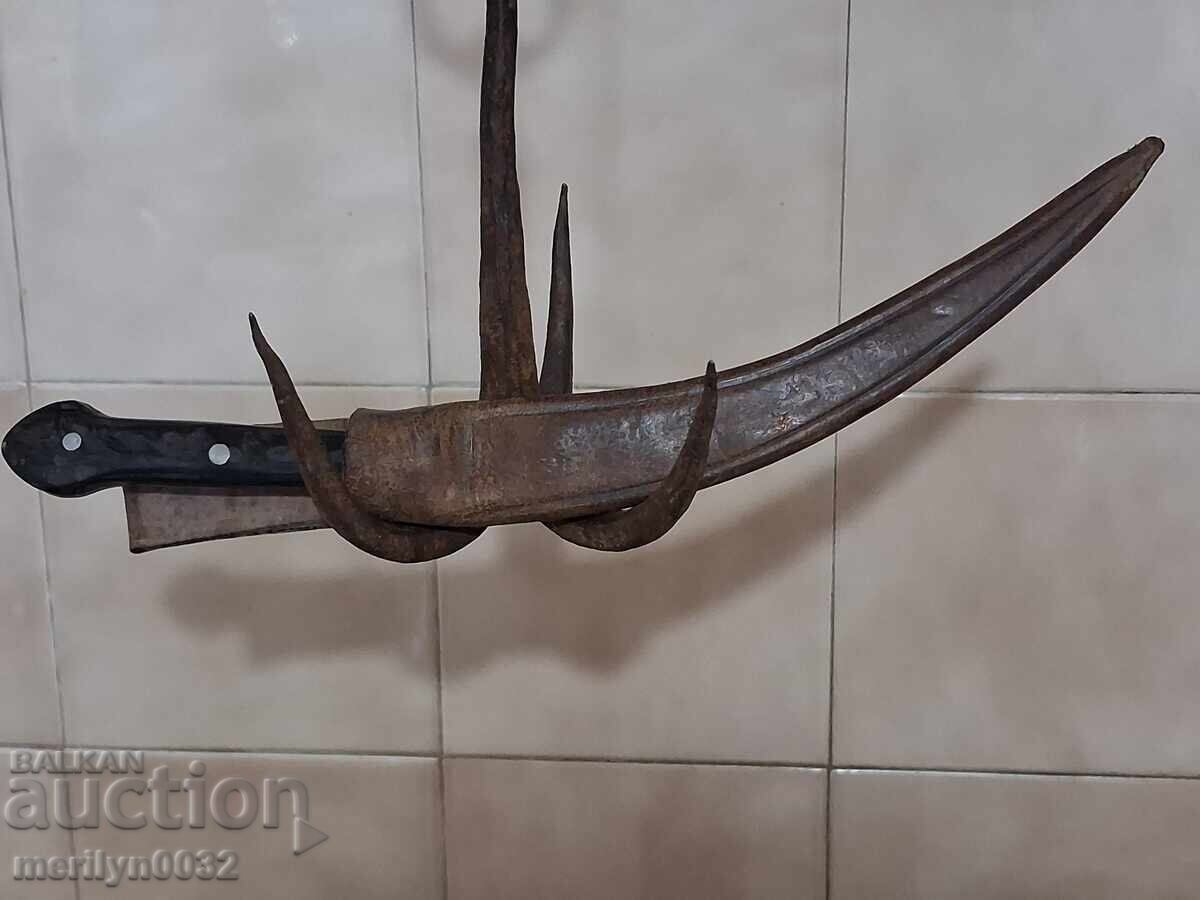 Παλιό χαντζάρι με θήκη κυρτό μαχαίρι τουρκικό μαχαίρι στιλέτο