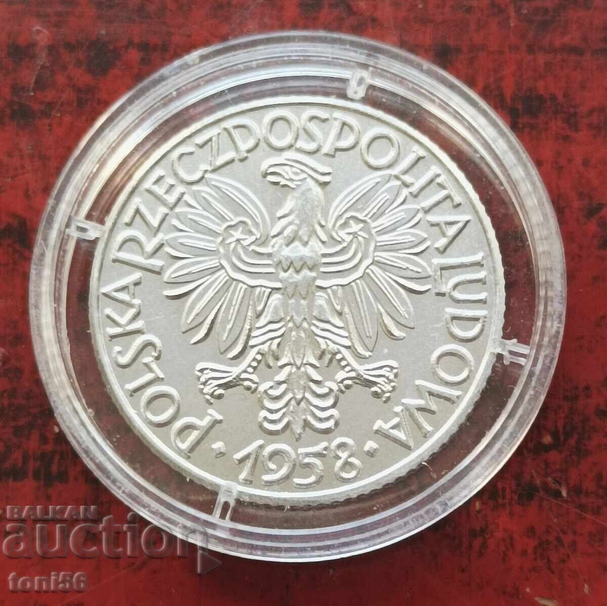 Polonia 1 zlot 1958 - PROBĂ, Al cu preț € 28.00 | 54.76 BGN Polonia 1 zlot 1958 - PROBĂ, Al cu preț € 28.00 | 54.76 BGN