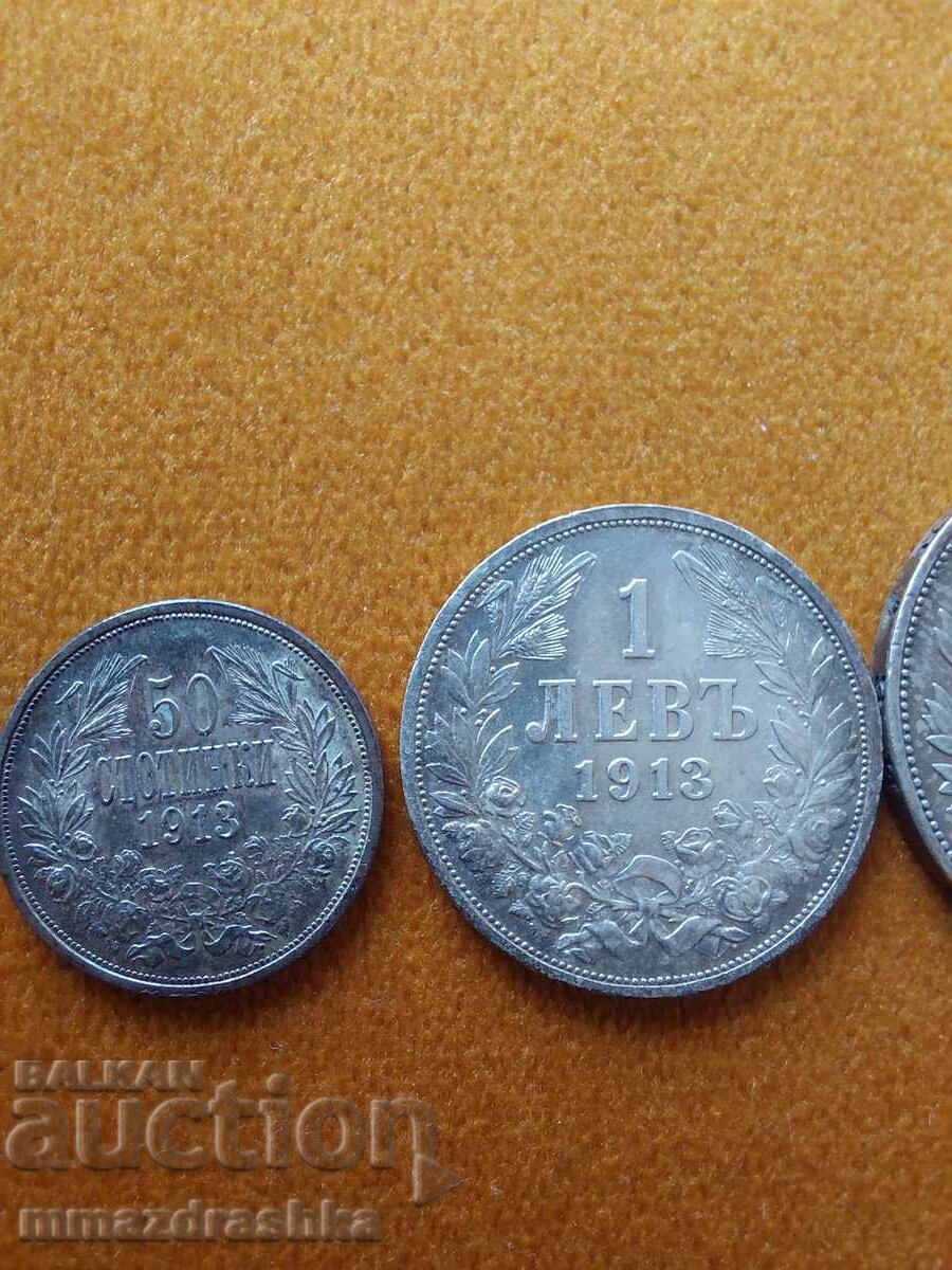 Licitație 50 stotinki, 1 și 2 leva 1913
