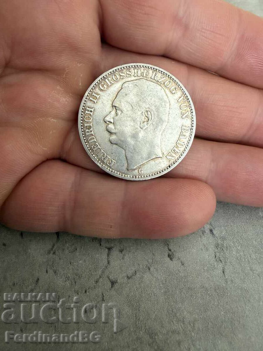 Silver coin 3 Marks 1910 Letter G with price € 65.00 | 127.13 BGN