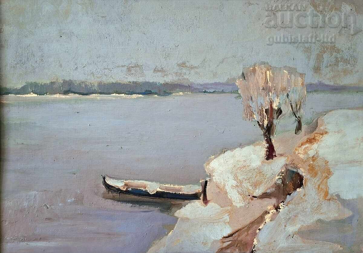 Πίνακας, τοπίο, βάρκα, καλλιτ. Γ. Παρασκεβώφ (1934-1987) με τιμή € 900.00 | 1760.25 BGN