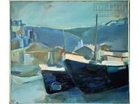 Πίνακας "Λιμάνι", καλλιτέχνης Ivan Nankov, 1983