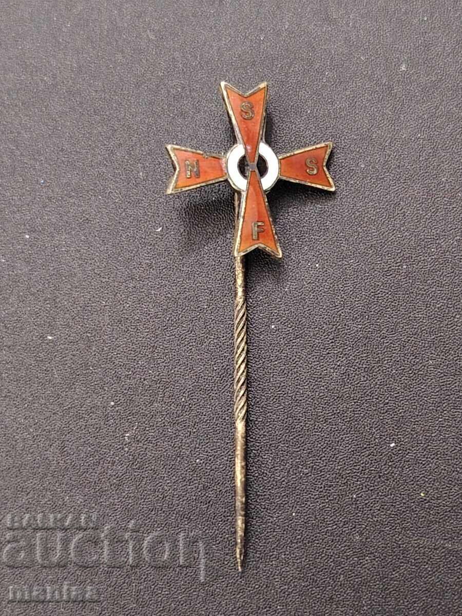 Insignă norvegiană din argint marcat 925