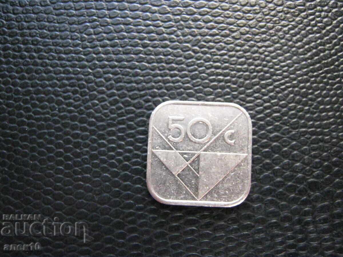 Аруба    50  цент    1992   м