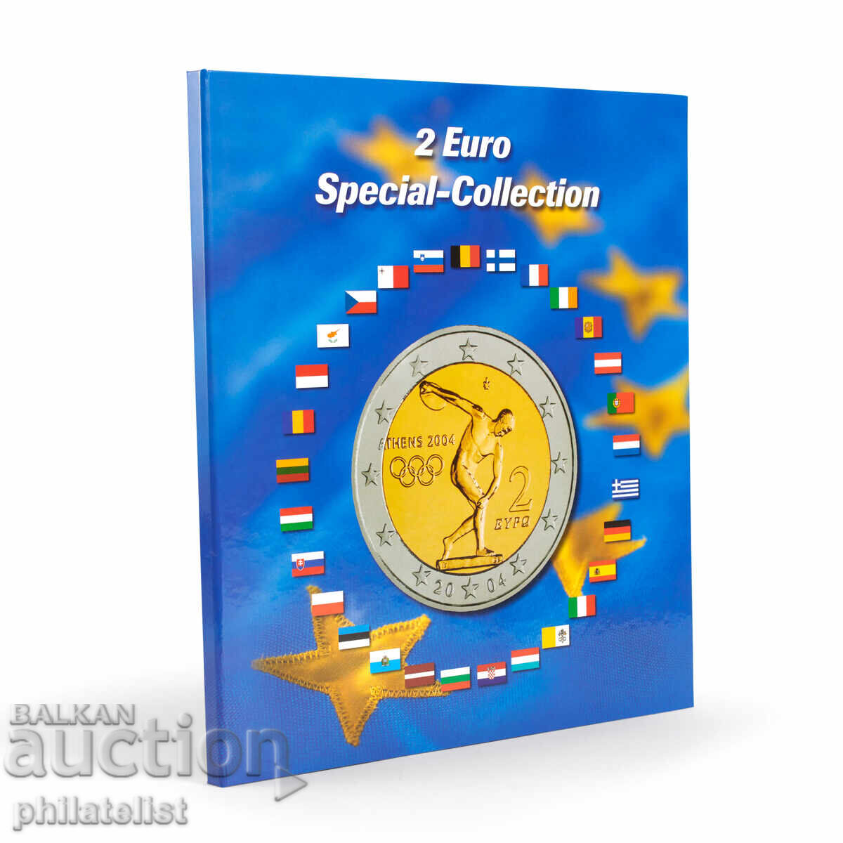 Leuchtturm PRESSO – album pentru 57 de monede de 2 euro + stegulețe