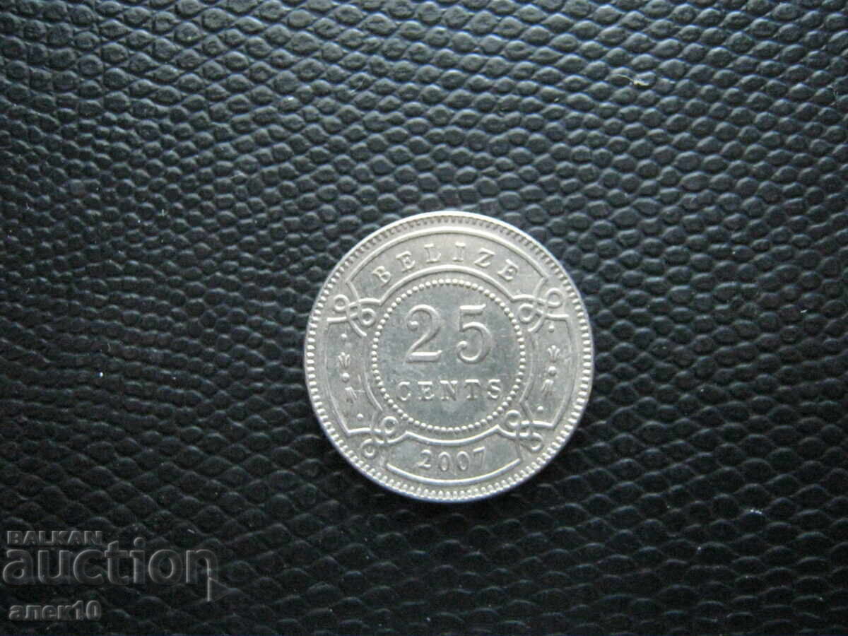 Belize 25 cenți 2007 m