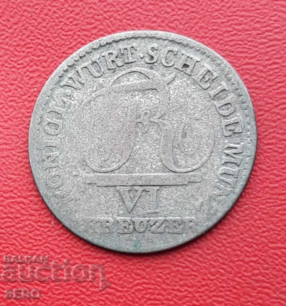 Германия-Вюртенберг-6 кройцера 1806