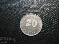 Μαλάγια § Βόρνεο 20 σεντ 1957 M