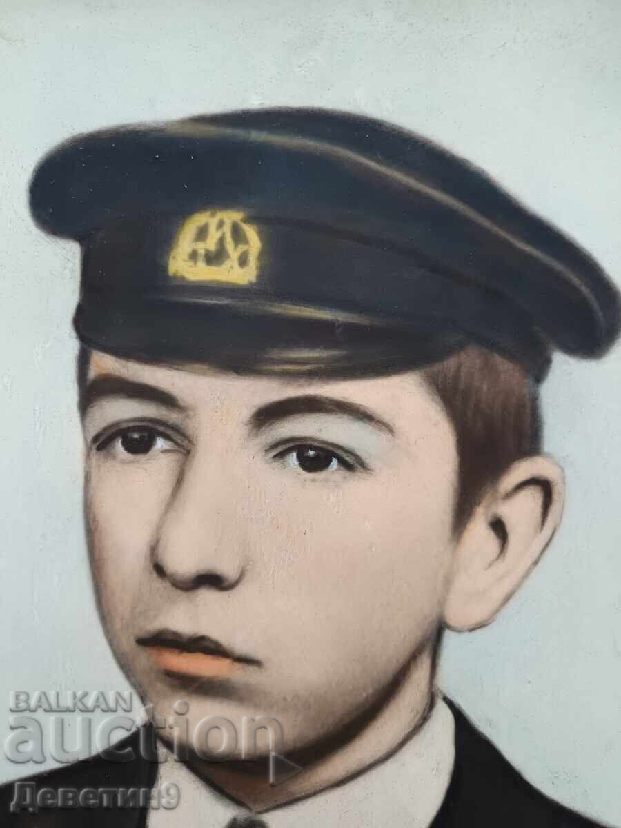 Δημοπρασία Παλιό νεανικό πορτρέτο (έγχρωμο ρετούς)